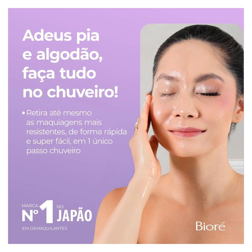 de Óleo Limpeza Demaquilante Bioré Cleansing Refil 210ml