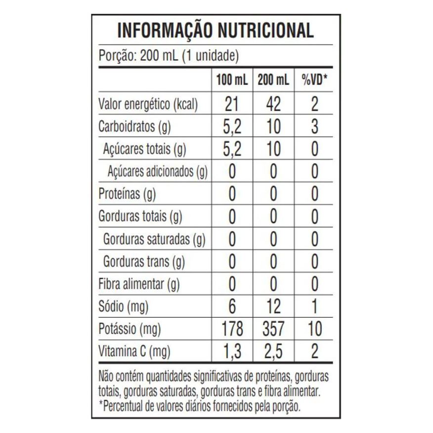 de Água Coco Integral Orgânica Nutrigood 200ml