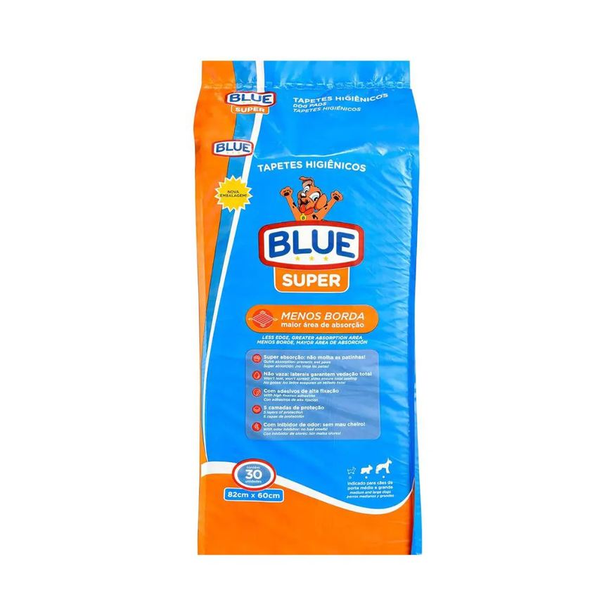 Higiênico Tapete Blue Super C/30 - 82cm X 60cm