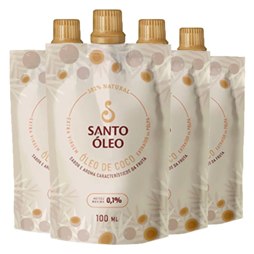 Santo Óleo Óleo de Coco Extravirgem Polpa 4 X 100ml