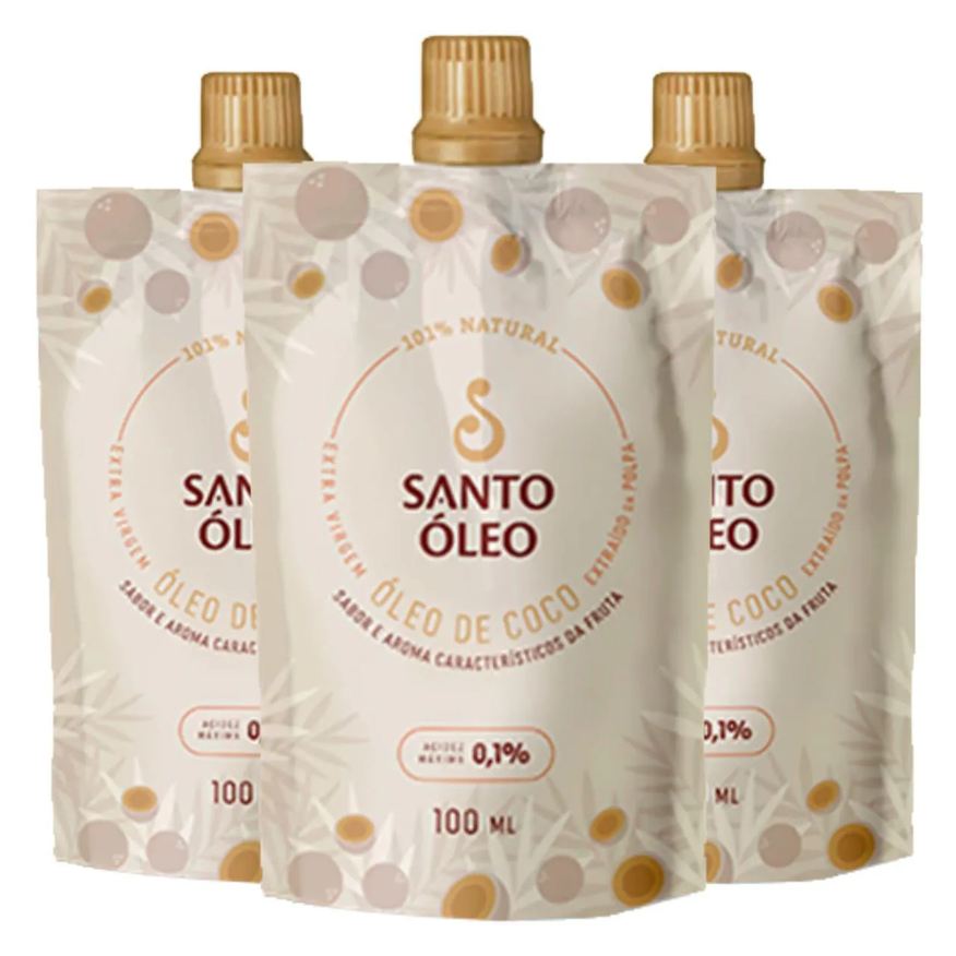 Santo Óleo Óleo de Coco Extravirgem Polpa 3 X 100ml