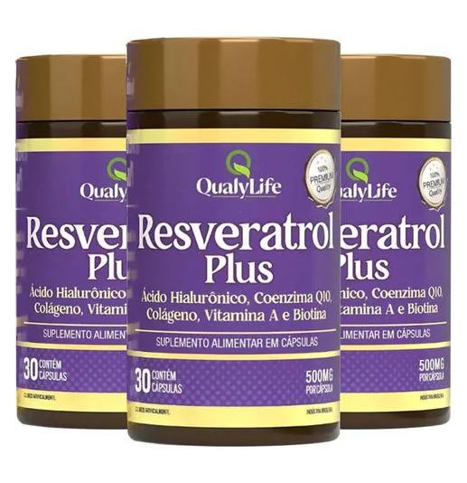 Qualylife Resveratrol Plus 3 X 30 cápsulas
