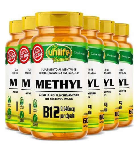 Unilife Vitamina B12 Metilcobalamina 6 X 60 Cápsulas