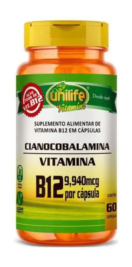 Unilife Vitamina B12 Cianocobalamina 60 cápsulas
