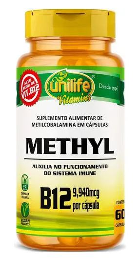 Unilife Vitamina B12 Metilcobalamina 60 cápsulas
