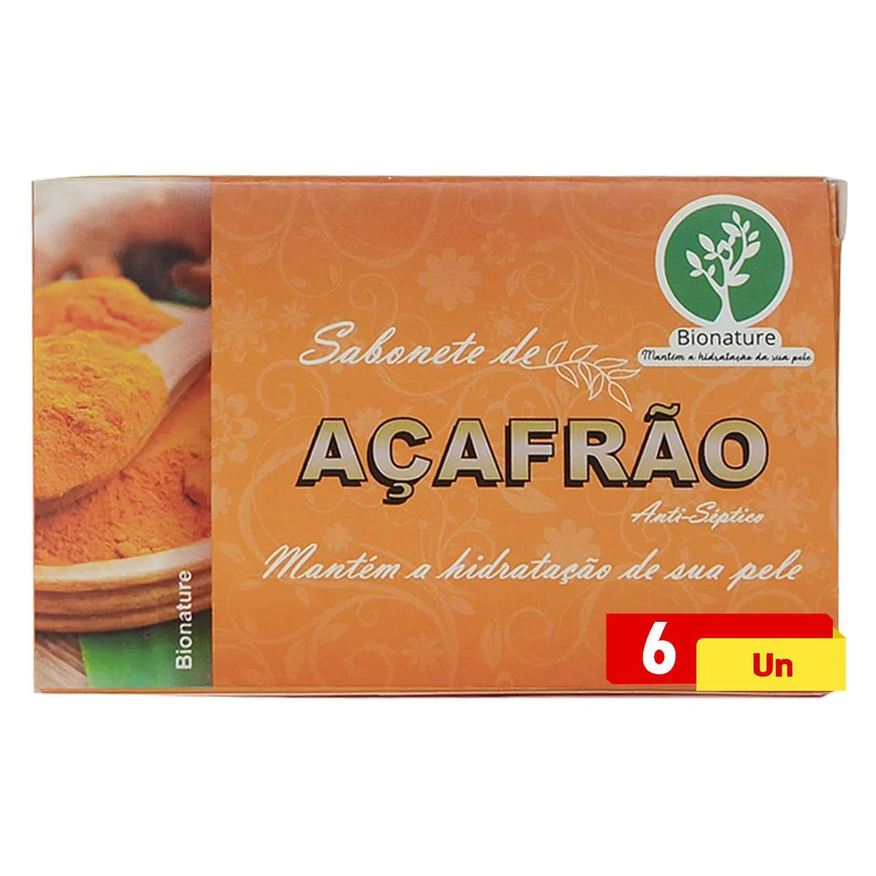 Bio Nature Sabonete de Açafrão 6 X 110g Bionature