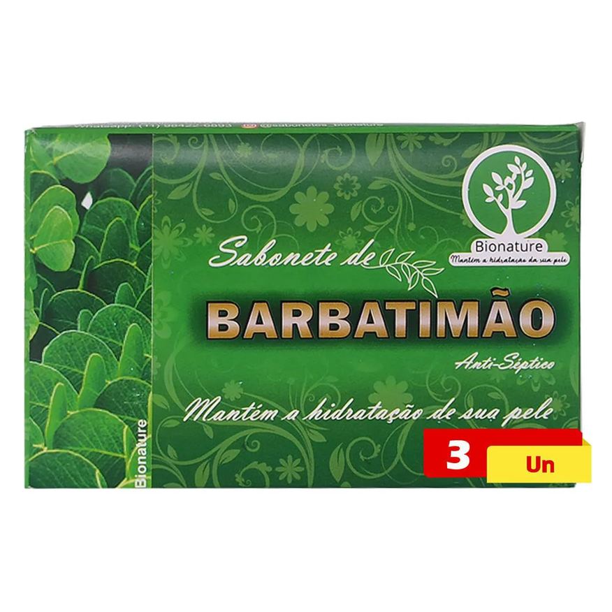 Bio Nature Sabonete de Barbatimão 3 X 110g Bionature