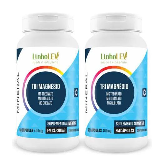 Linho Lev Kit 2 Tri Magnesio 60 Capsulas