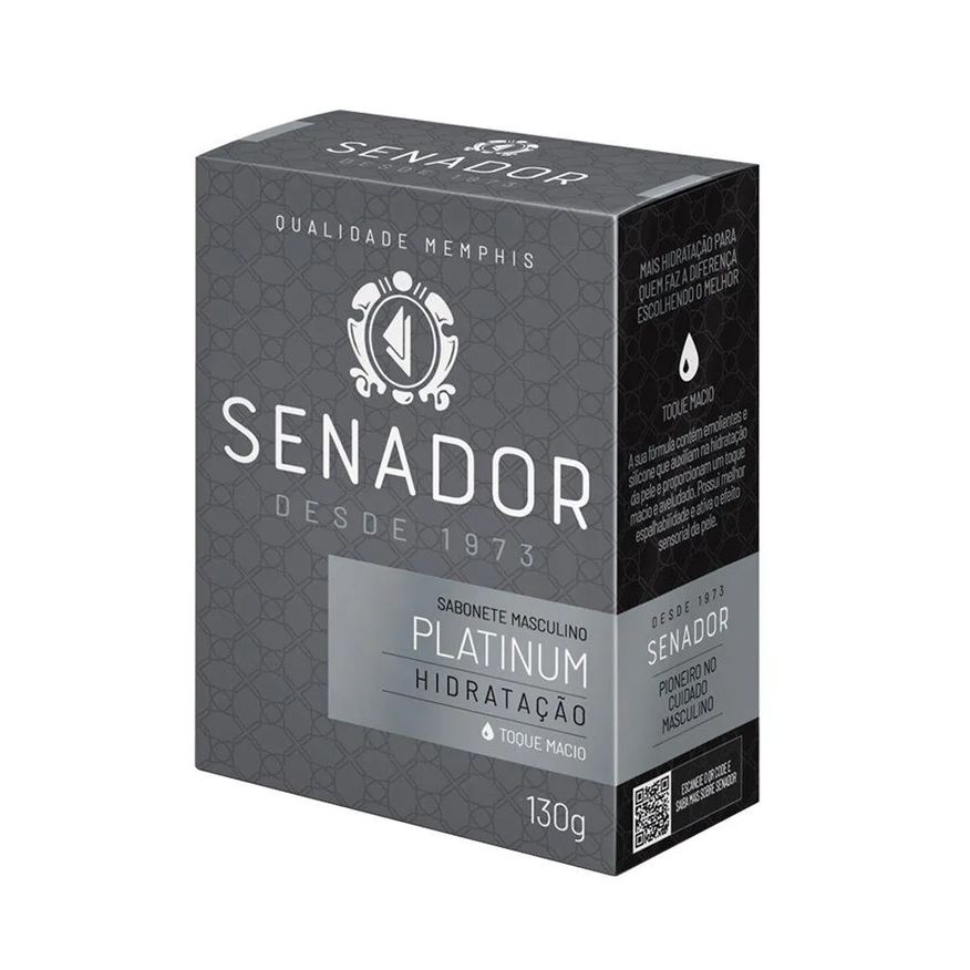 Senador Sabonete Platinum 130g Embalagem com 12 unidades
