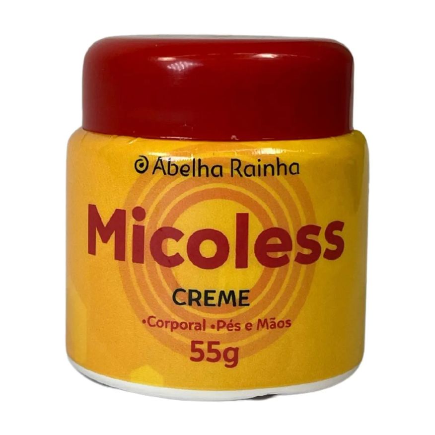 Abelha Rainha Creme Corporal, Mãos e Pés Micose, Frieira, Pano Branco Micoless 55g