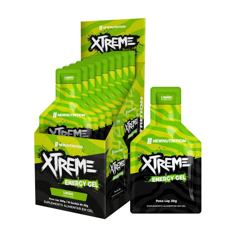 Newnutrition Caixa Gel Xtreme Sache 30g Limao - 10un 300g Limão