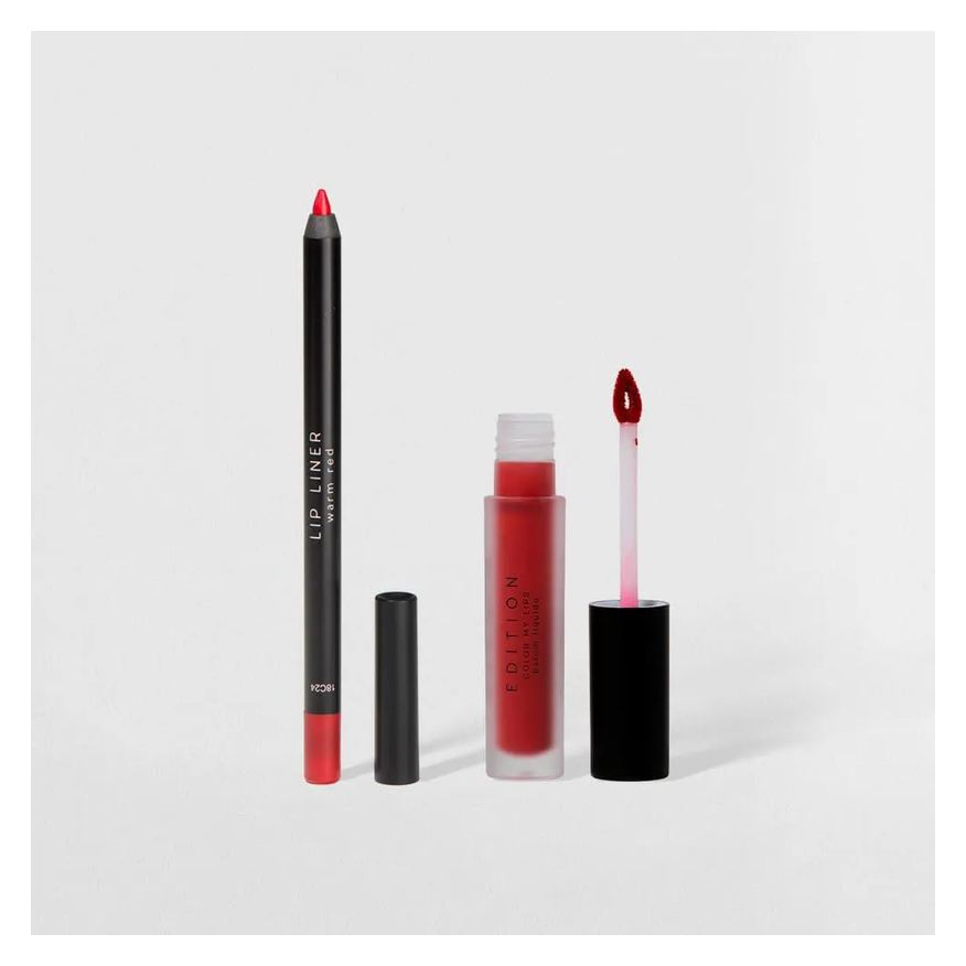 OCéANE KIT BATOM LíQUIDO VERMELHO + LáPIS LABIAL VERMELHO EDITION (2 PRODUTOS)