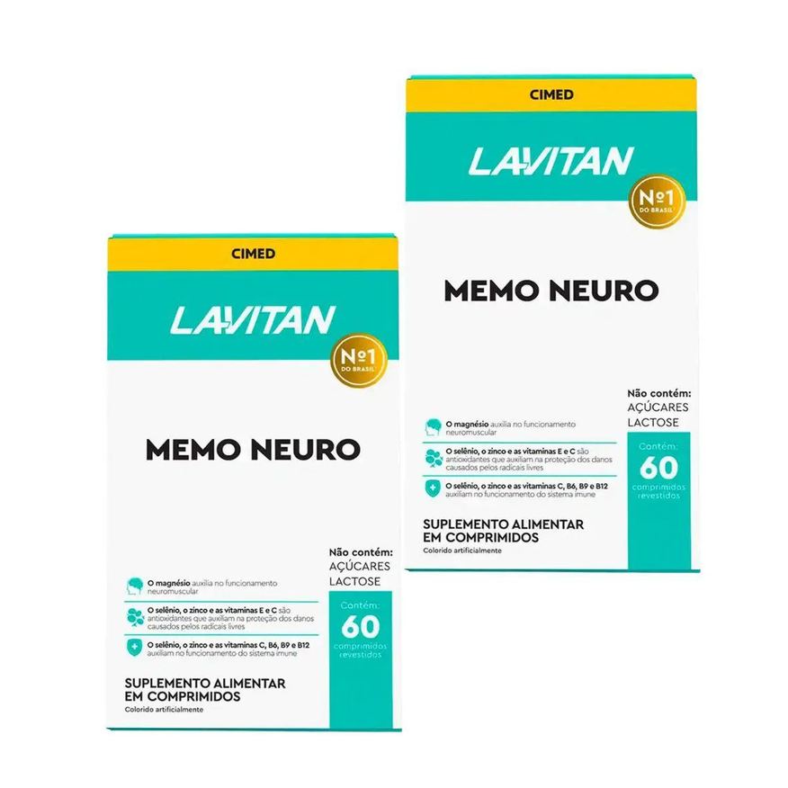 Cimed Kit 2 Unidades Lavitan Memo Neuro com 60 Capsulas