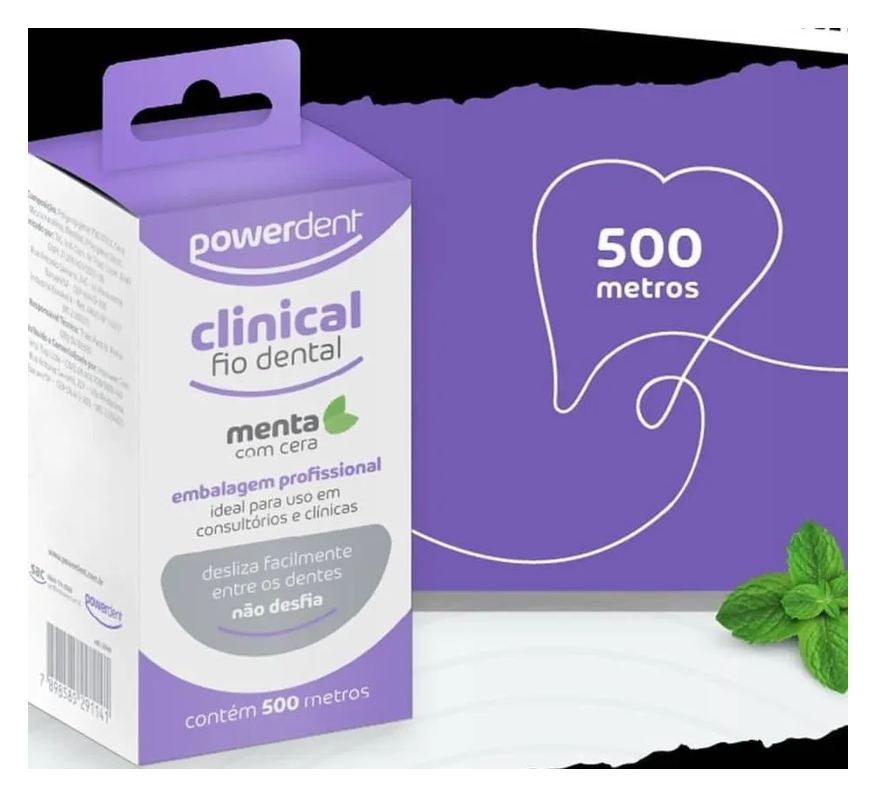 Dental Fio Sabor Menta Clinical 500 M Econômico Powerdent