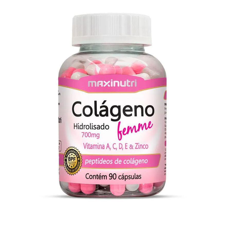 Maxinutri Colágeno Hidrolisado Femme + Vitaminas - 90cps
