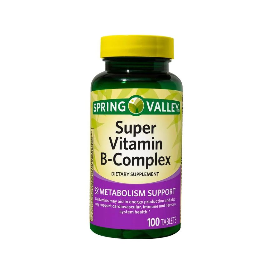 Spring Valley Super Vitamina B Complex 100 Tabletes