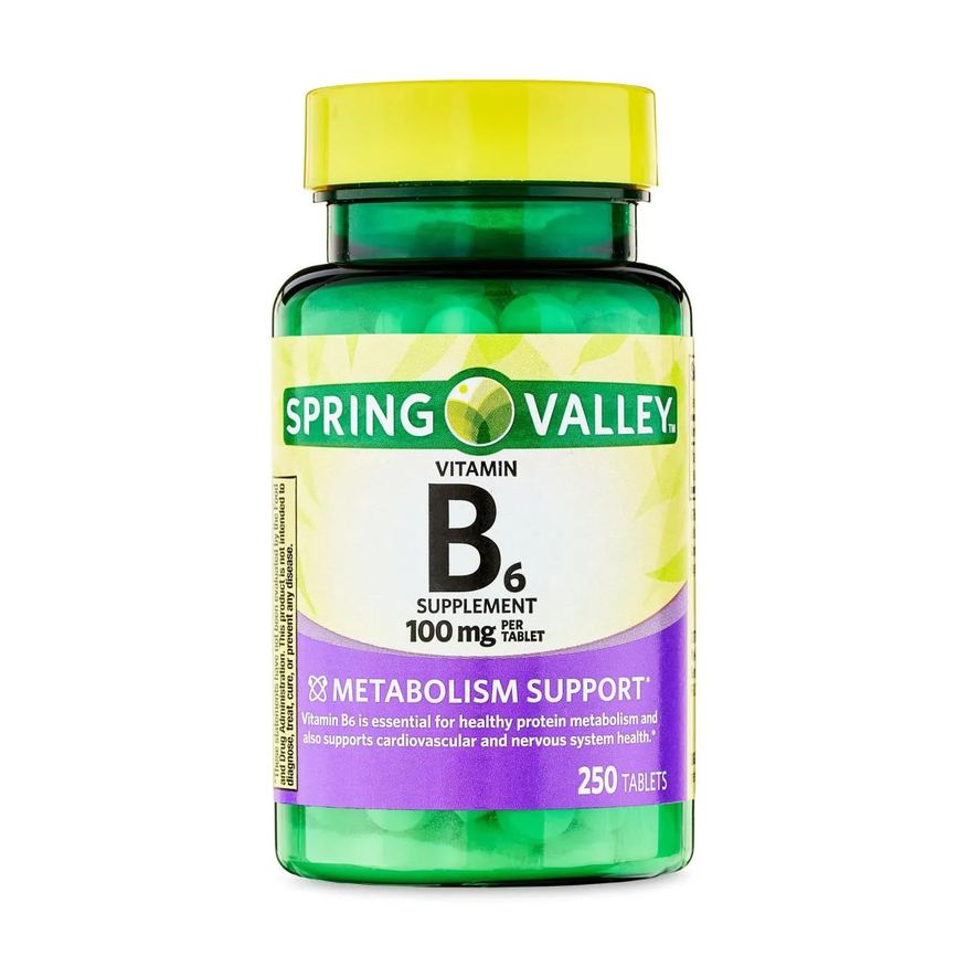 Spring Valley Vitamina B6 100mg 250 Tabletes