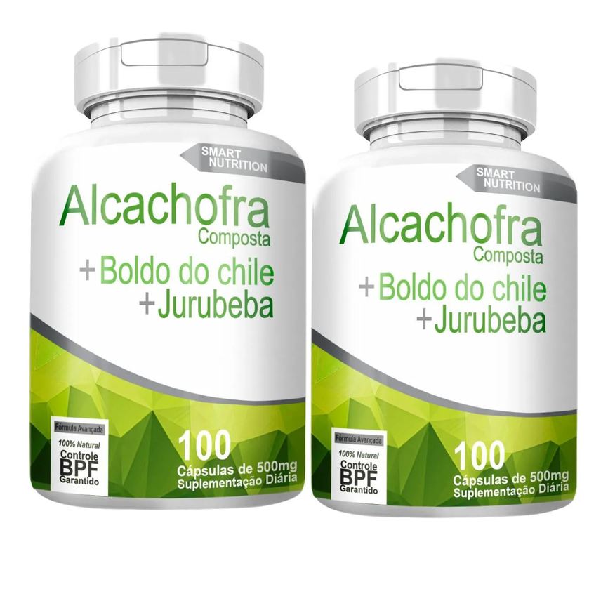 4Elementos Alcachofra Composta Kit com 2 Potes com Total de 200 Capsulas