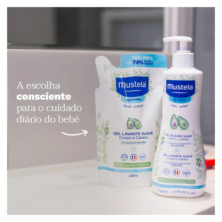 Mustela Refil Gel Lavante Suave Pele Normal 400ml