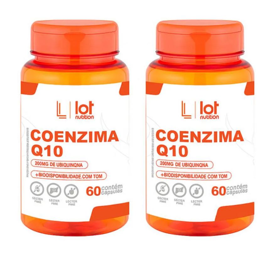Lot Nutrition Kit 2un Coenzima Q10 200mg 60 cápsulas sem Sabor