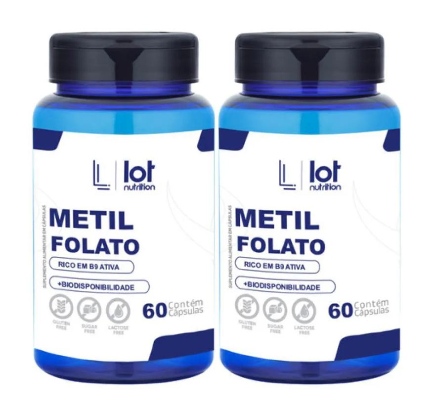 Lot Nutrition Kit 2un Metilfolato 60 cápsulas sem Sabor