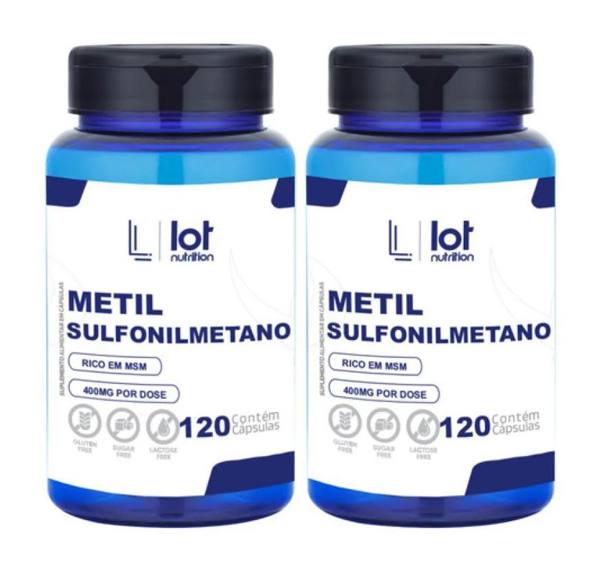 Lot Nutrition Kit 2un Msm 400mg 120 cápsulas sem Sabor
