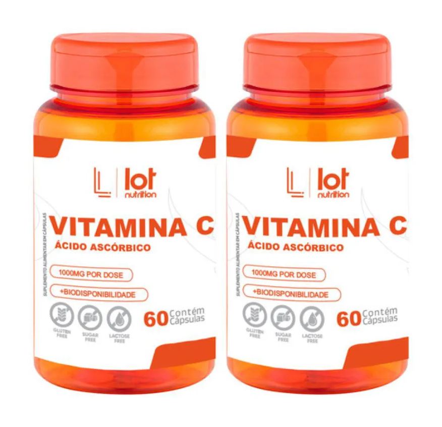Lot Nutrition Kit 2un Vitamina C 1.000mg 60 cápsulas sem Sabor