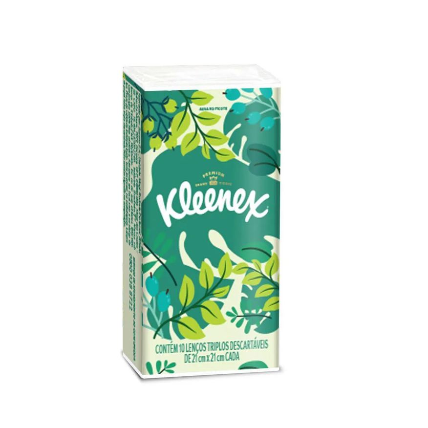 de Lenço Papel Kleenex 10 unidades