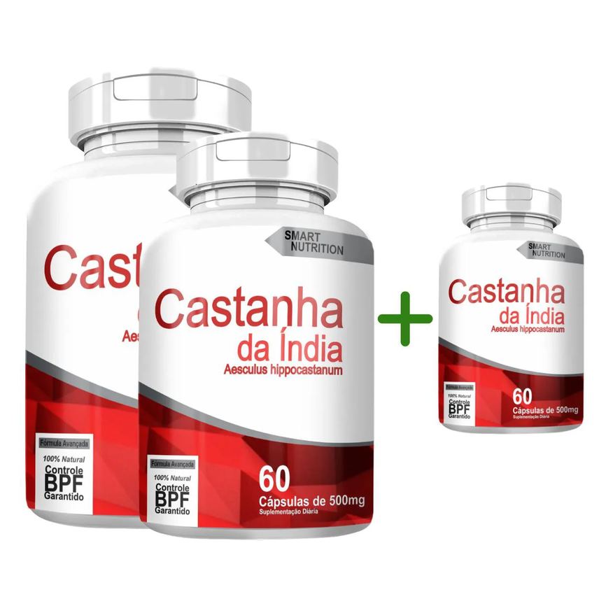 4Elementos Castanha da Índia com Total de 180 cápsulas