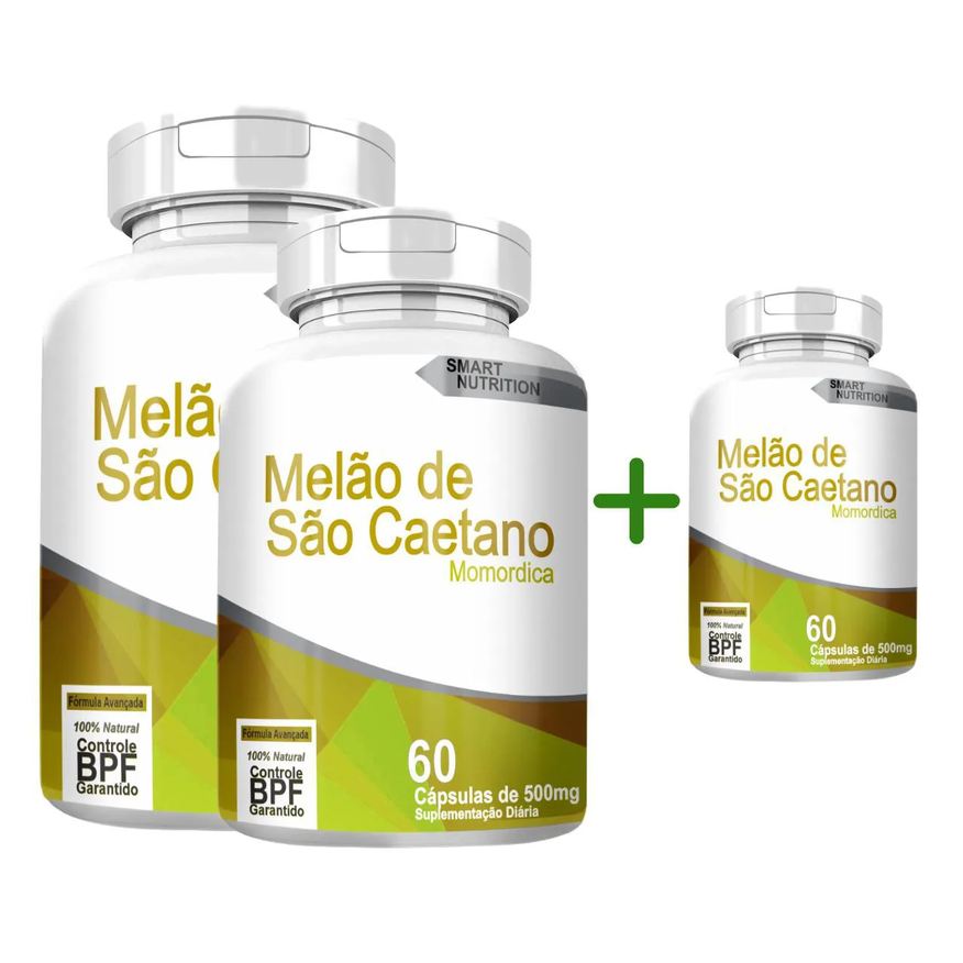 4Elementos Melão de São Caetano 60 cápsulas com Total de 180 cápsulas