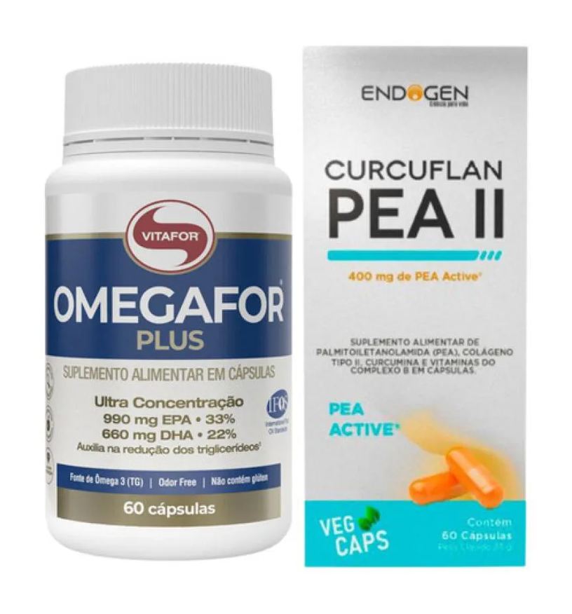 Endogen Omegafor Plus 60 cápsulas + Curcuflan Pea I I 60 cápsulas