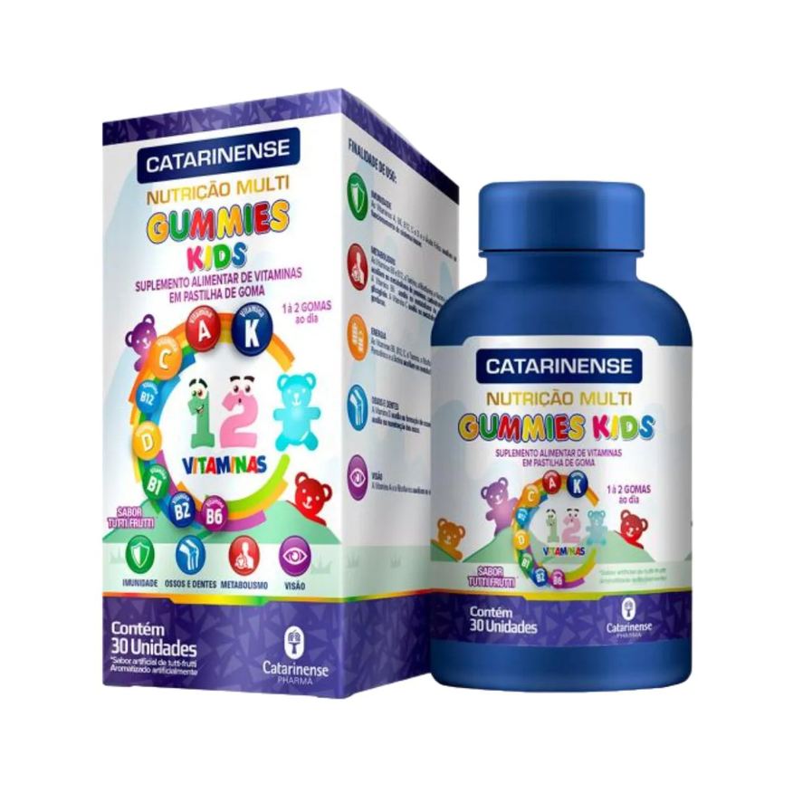Catarinense Suplemento Vitamina Gummies Kids 30un Gomas