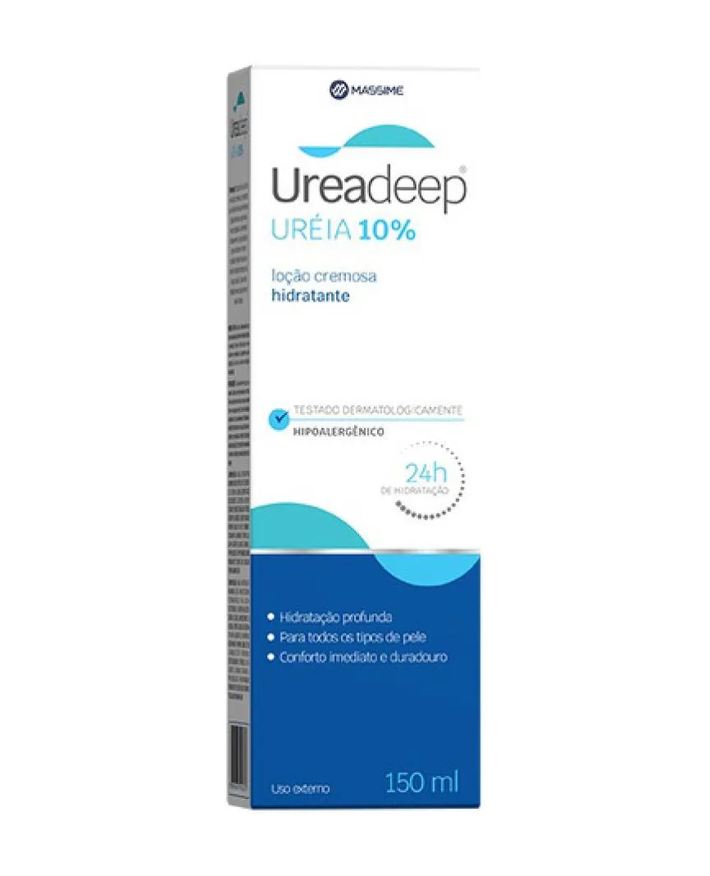 Massime Ureadeep 10% 150ml - Loção Corporal Hidratação Intensa Ureia