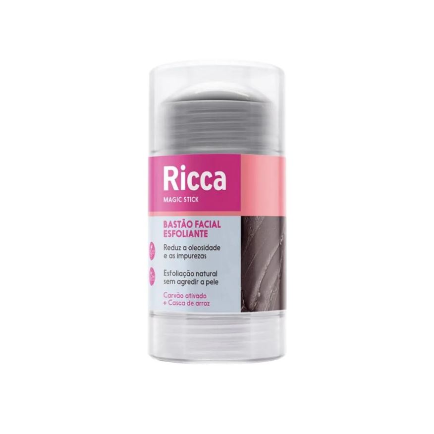 Ricca Bastão Facial Esfoliante Carvão Ativado Magicstick 30g