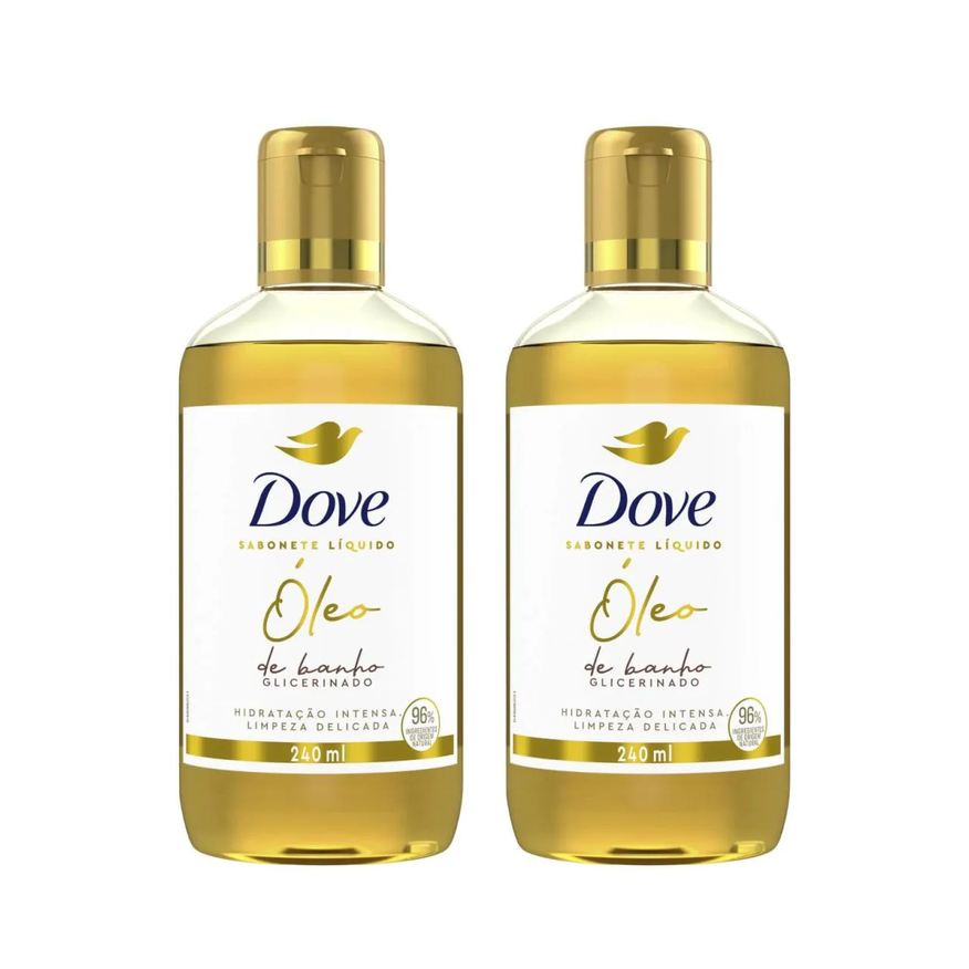 Dove Kit C2 Oleo de Banho Glicerina 240ml