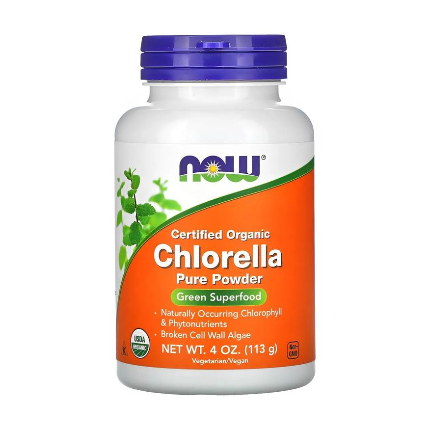 Now Foods Chlorella em Pó Produto Orgânico 113g Importado