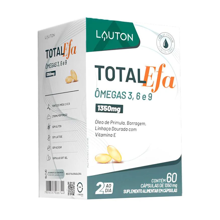 Lauton Total Efa Ômega 3, 6 e 9 60 Cápsulas