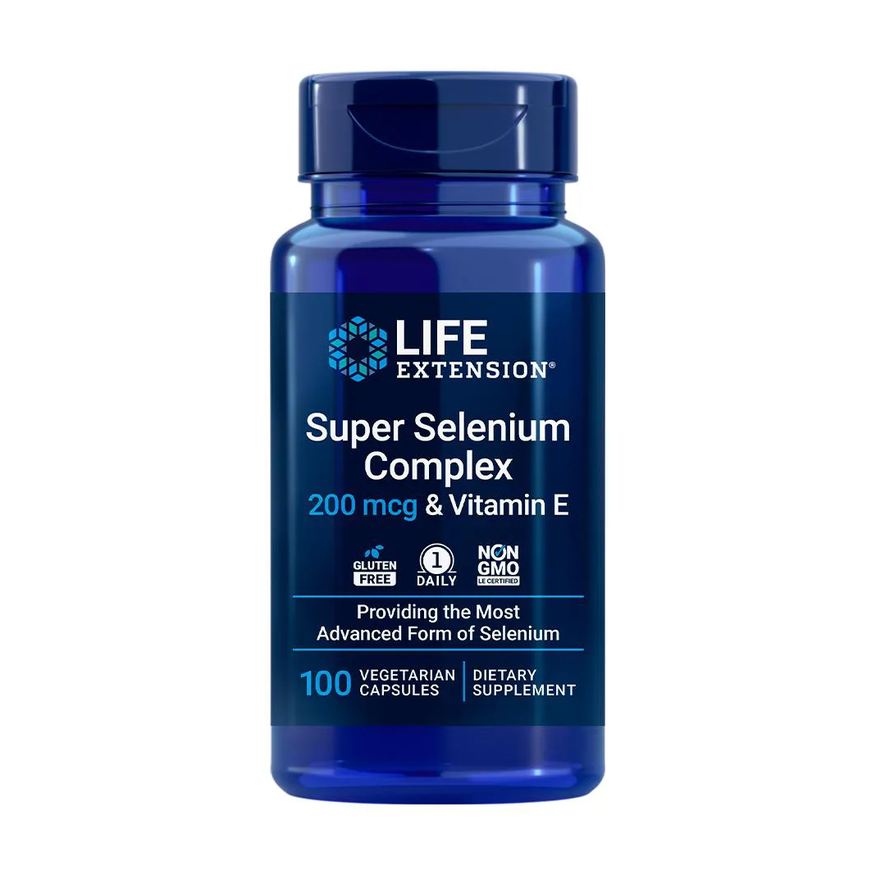 Life Extension Super Selênio 200mcg 100 Cápsulas Importado