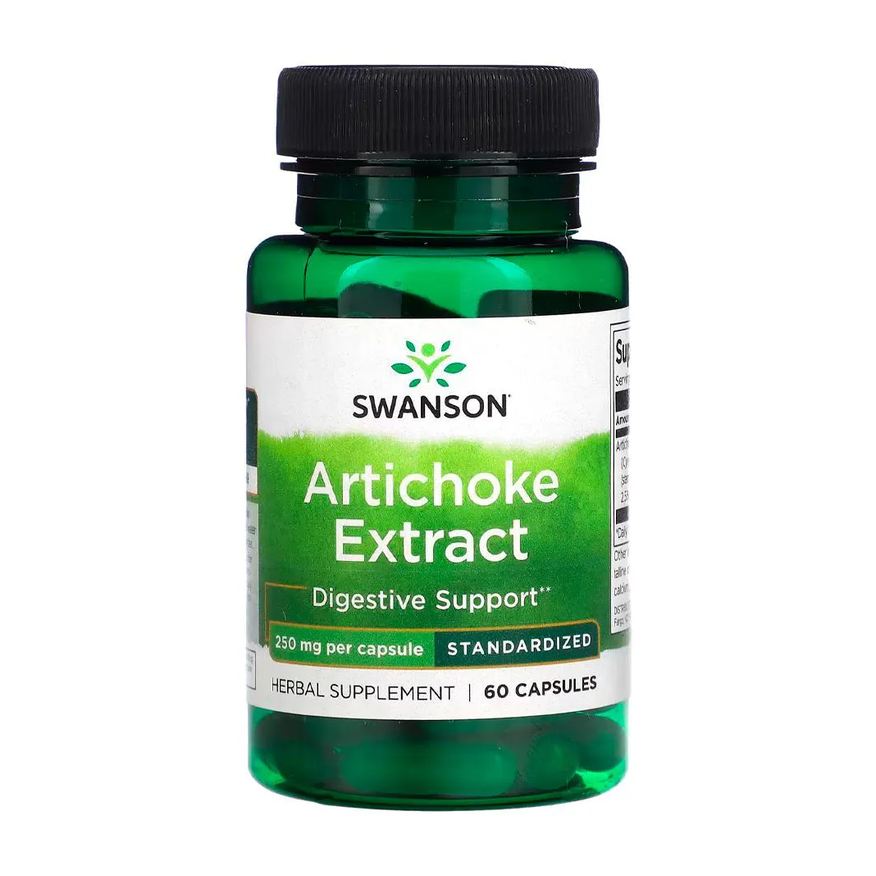 Swanson Alcachofra Extrato 250mg 60 Cápsulas Importado