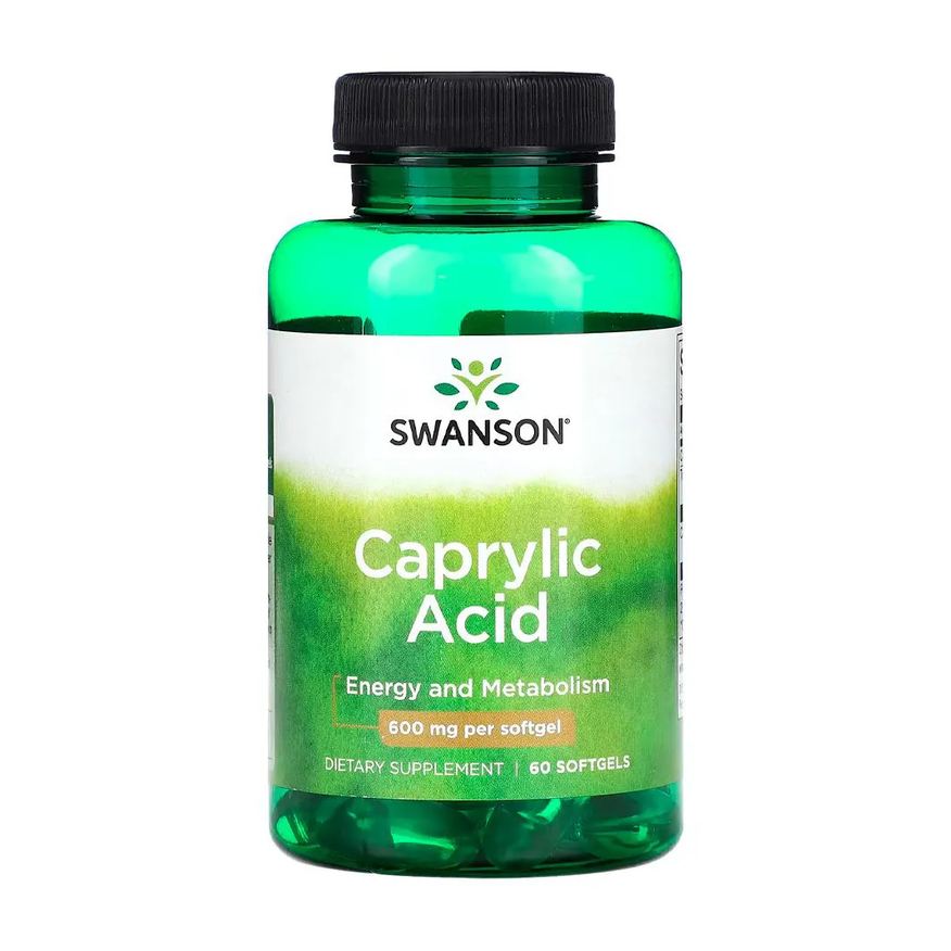 Swanson Ácido Caprílico 600mg 60 Softgels Importado