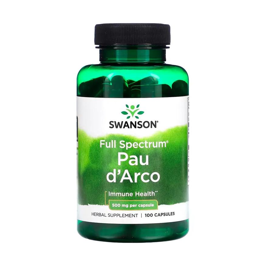 Swanson Pau d'Arco 500mg 100 Cápsulas Importado