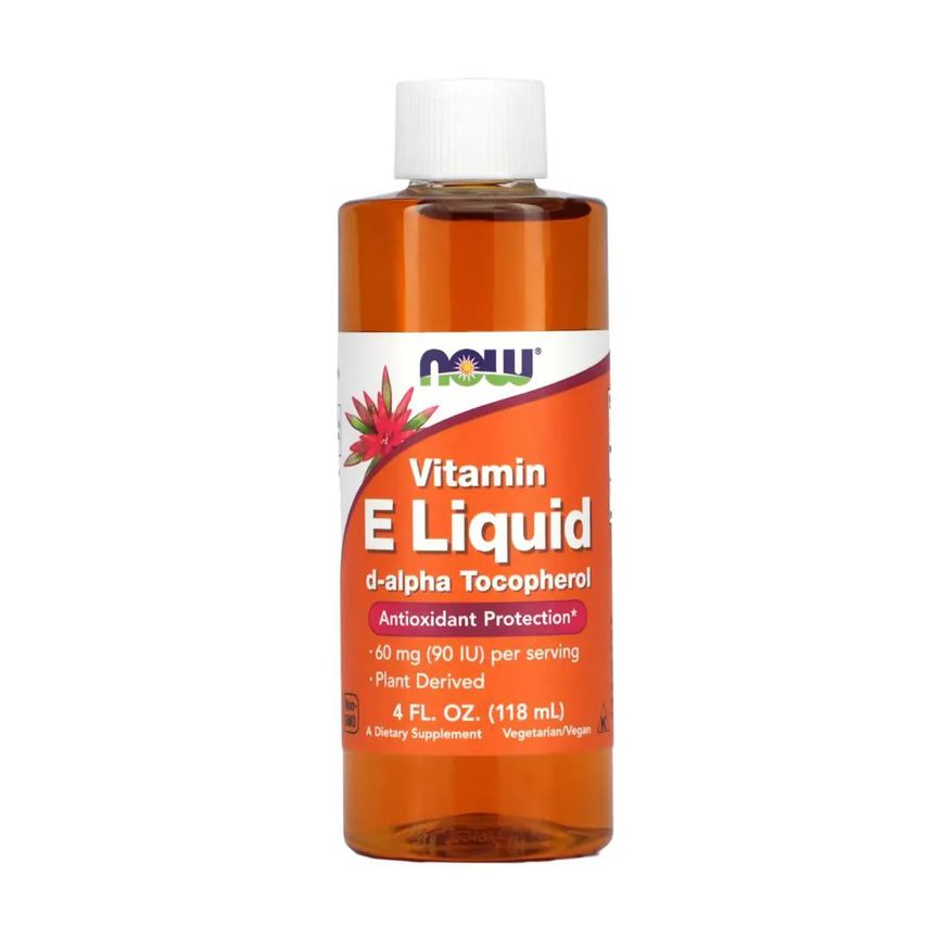 Now Foods Vitamina E 118ml D-Alpha Tocoferol Importado
