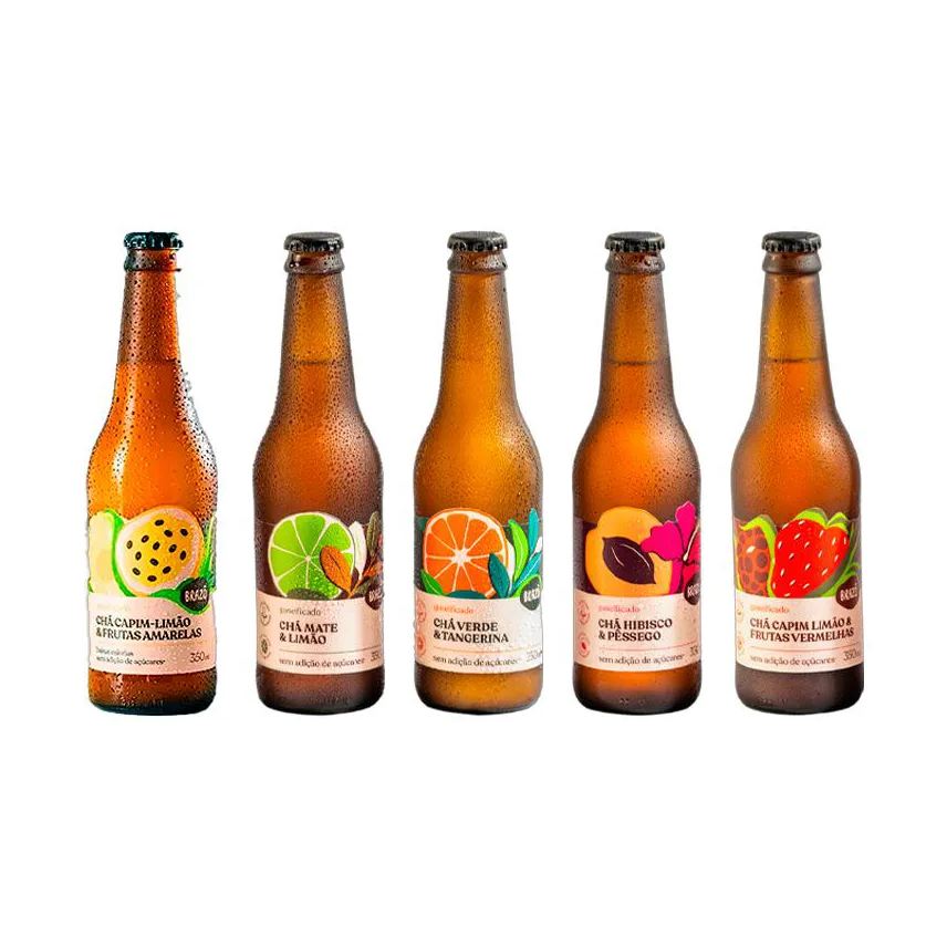Brazô Kit 5 Chás 350ml: Sabores Variados