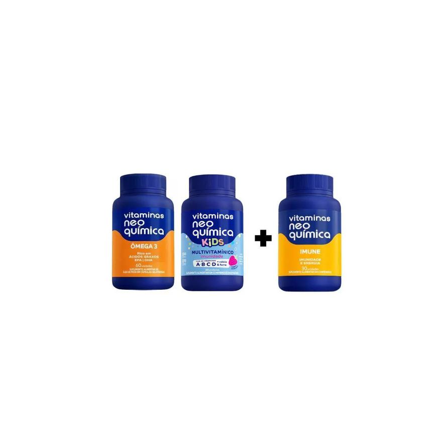 Neo Química Kit Ômega + Kids Morango e Ganhe Imune