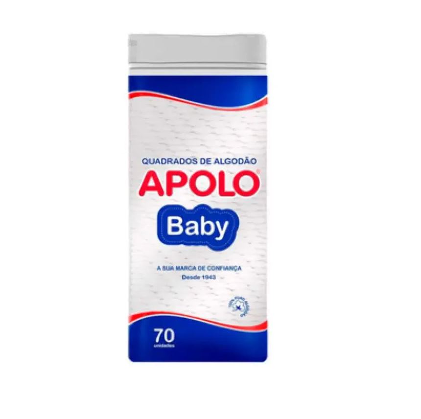 Apolo Algodão Quadrado Baby 70 unidades