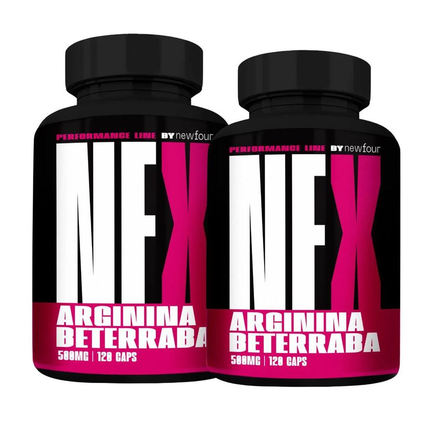 New Four L - Arginina + Beterraba Kit com 2 Potes com Total de 240 Capsulas
