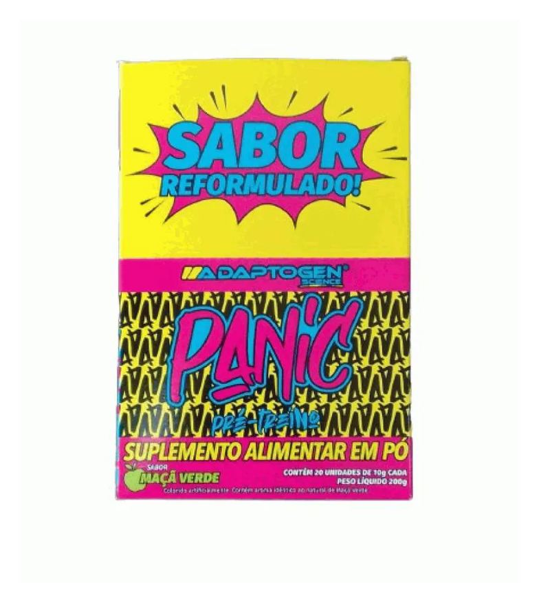 Adaptogen Panic Pré Treino (display 20 Unid. de 10g) - Maçã Verde