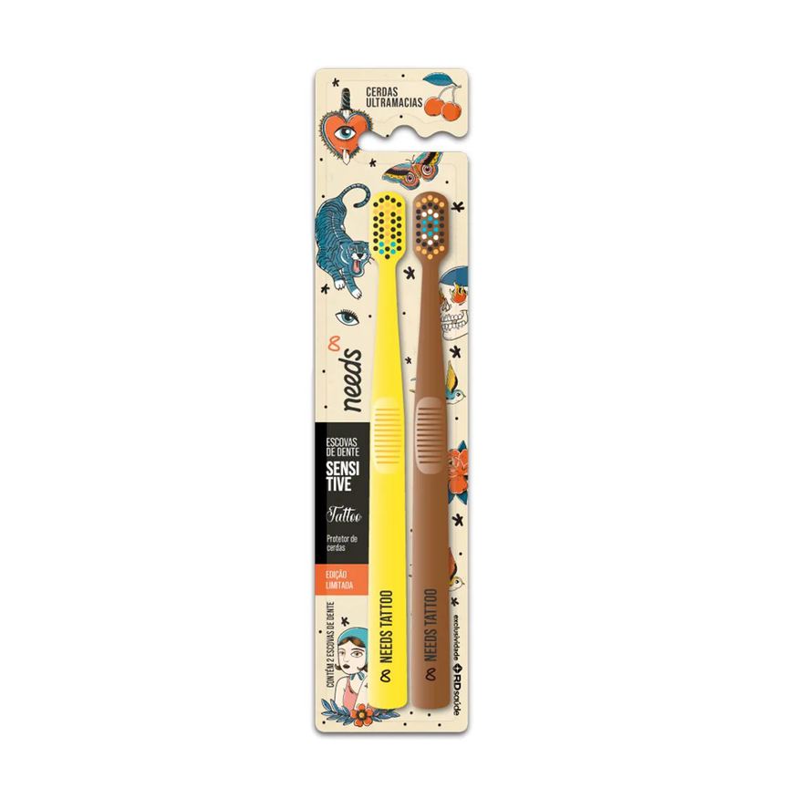 Needs Escova de Dentes Sensitive Tattoo 2 unidades