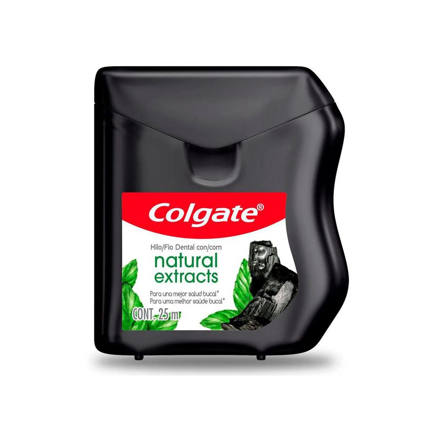 Colgate Fio Dental Encerado Natural Extracts Carvão 25m