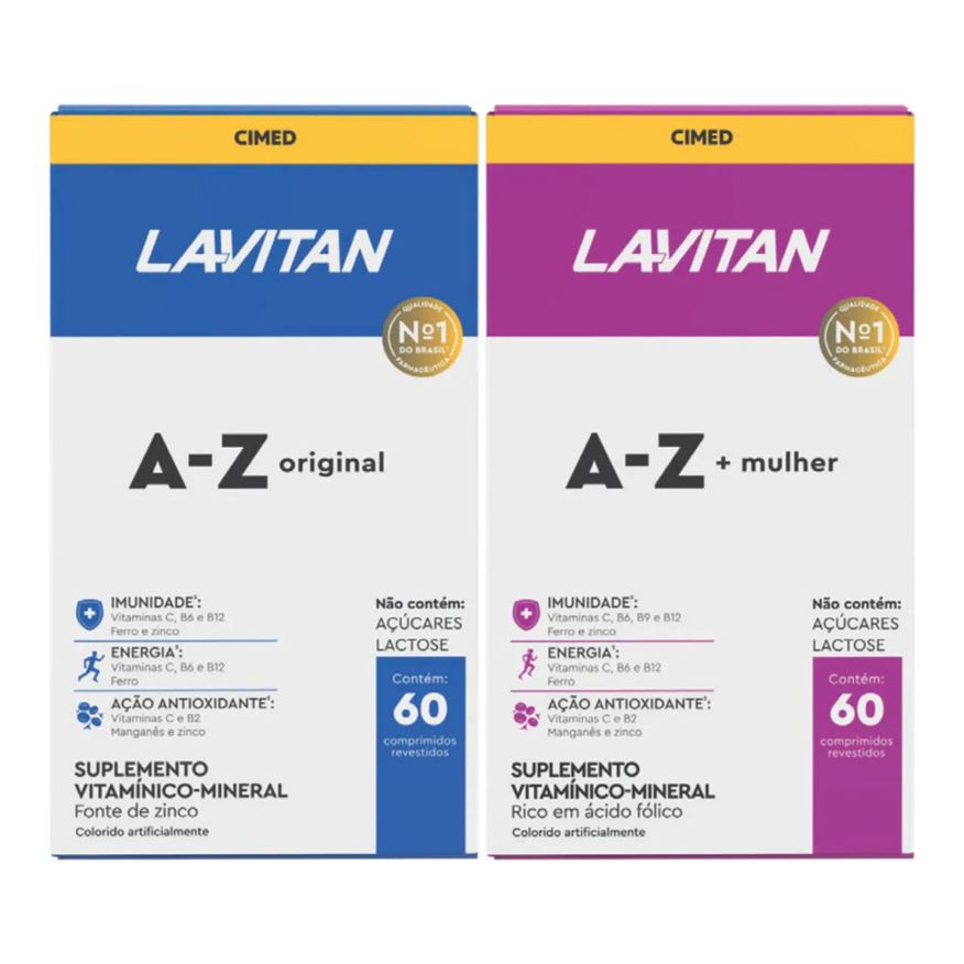 Cimed Kit Lavitan A-z Casal / Homem e Mulher 60 Comp Cada Caixa